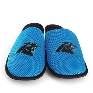 FOCO Carolina Panthers Football House Slippers Blue / Black Men's L (11-12)